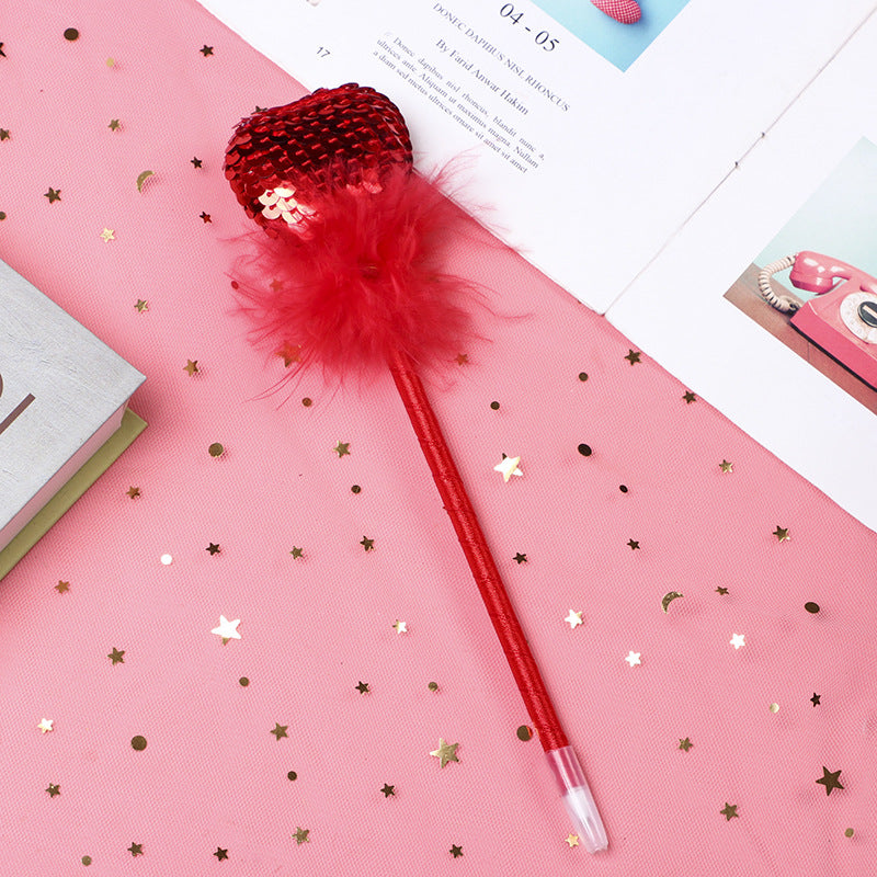 Wholesale Pens 12pcs Love Shining Plastic Ballpoint Pen